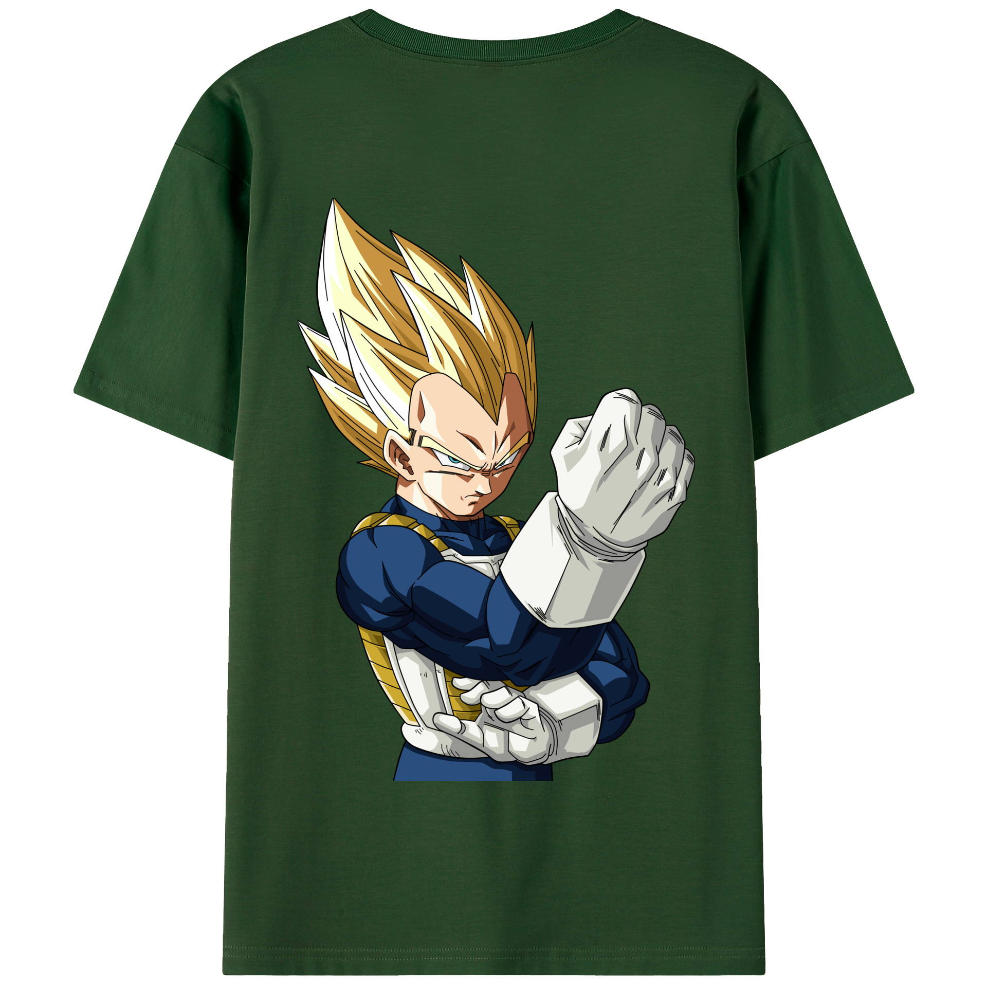 （画像用） ドラゴンボール ベジータ四世（Bejīta Yonsei）DRAGON BALL Vegeta IV 綿100％半袖Tシャツ（背面プリント）